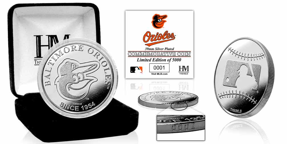 Baltimore Orioles Silver Coin - Sports Collectibles, Sports Memorabilia, Sports Fan Shop, Sports Gifts
