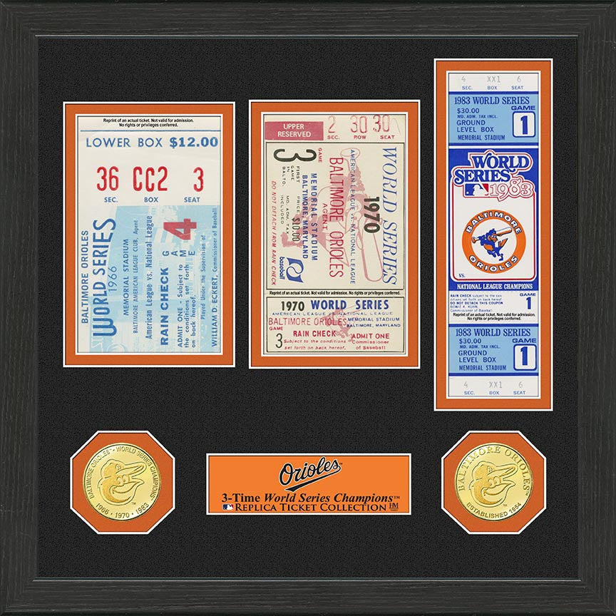Baltimore Orioles World Series Ticket Collection - Sports Collectibles, Sports Memorabilia, Sports Fan Shop, Sports Gifts