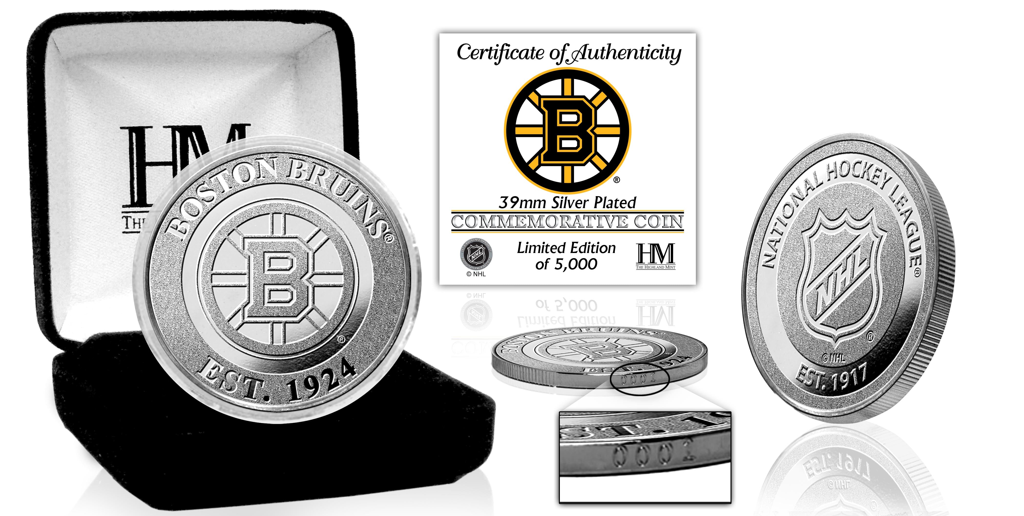 Boston Bruins Silver Mint Coin - Sports Collectibles, Sports Memorabilia, Sports Fan Shop, Sports Gifts