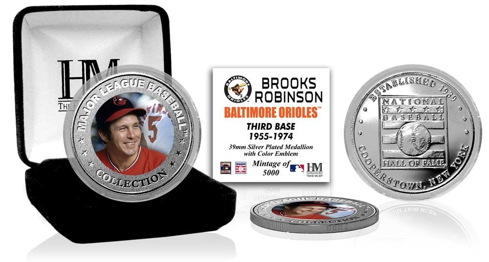 Brooks Robinson Baseball Hall of Fame Silver Color Coin - Sports Collectibles, Sports Memorabilia, Sports Fan Shop, Sports Gifts