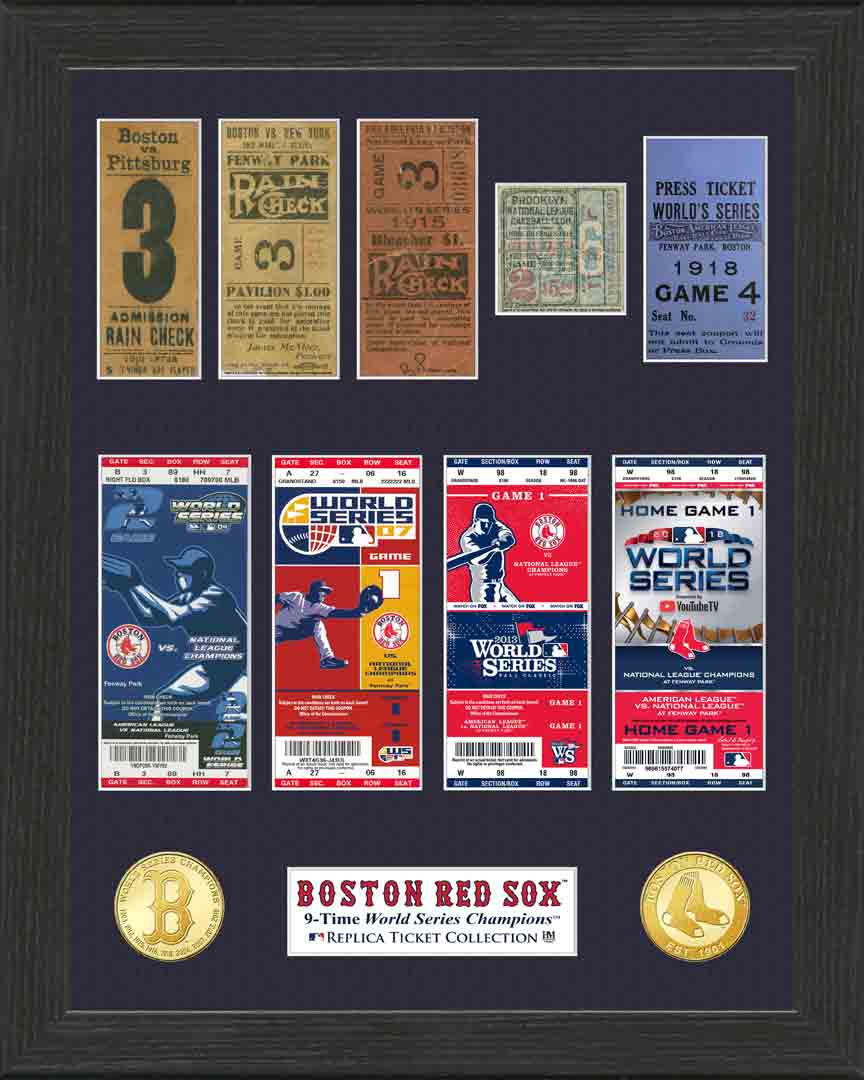 Boston Red Sox 9-Time World Series Champions Ticket Collection - Sports Collectibles, Sports Memorabilia, Sports Fan Shop, Sports Gifts