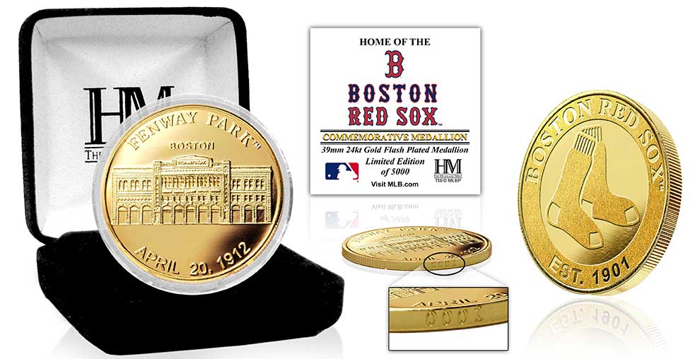 Boston Red Sox Stadium Gold Mint Coin - Sports Collectibles, Sports Memorabilia, Sports Fan Shop, Sports Gifts