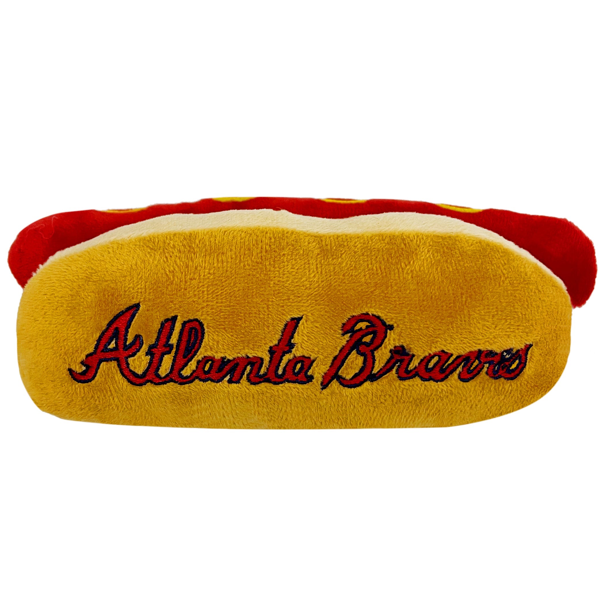 Atlanta Braves Hot Dog Toy by Pets First - Sports Collectibles, Sports Memorabilia, Sports Fan Shop, Sports Gifts
