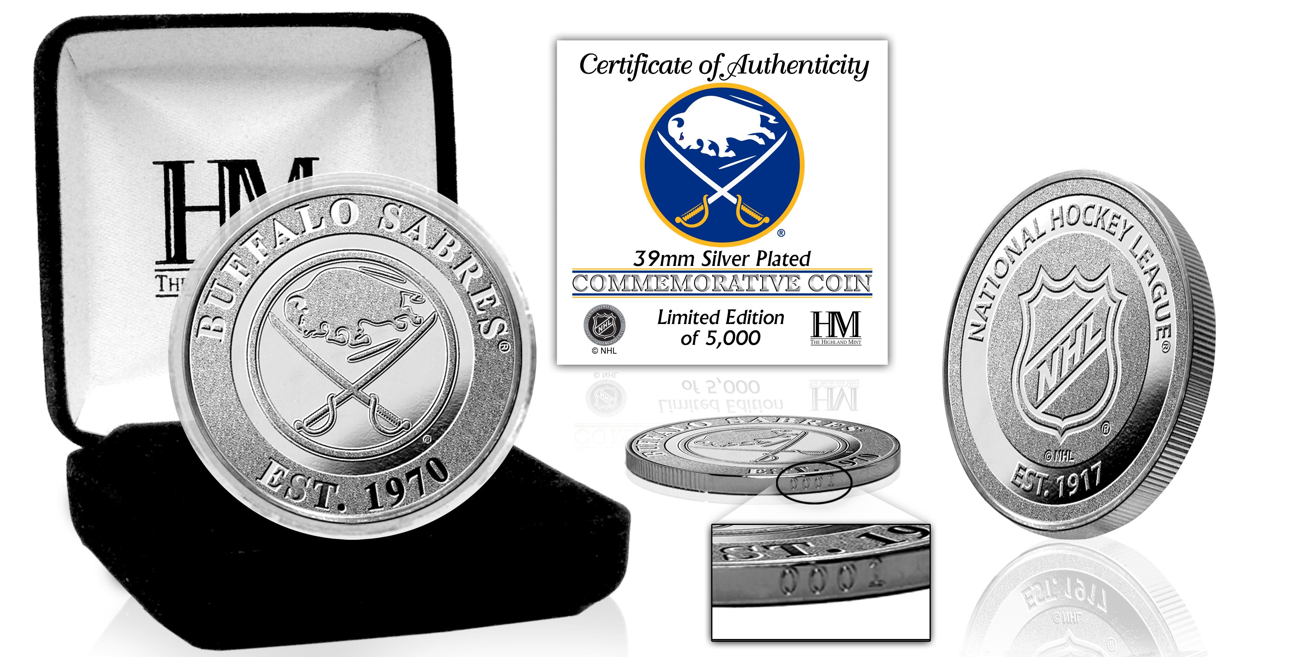 Buffalo Sabres Silver Mint Coin - Sports Collectibles, Sports Memorabilia, Sports Fan Shop, Sports Gifts