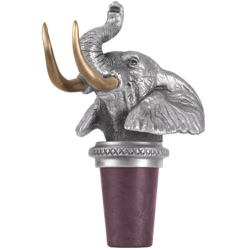 Elephant with Brass Horn Bottle Stopper - Sports Collectibles, Sports Memorabilia, Sports Fan Shop, Sports Gifts