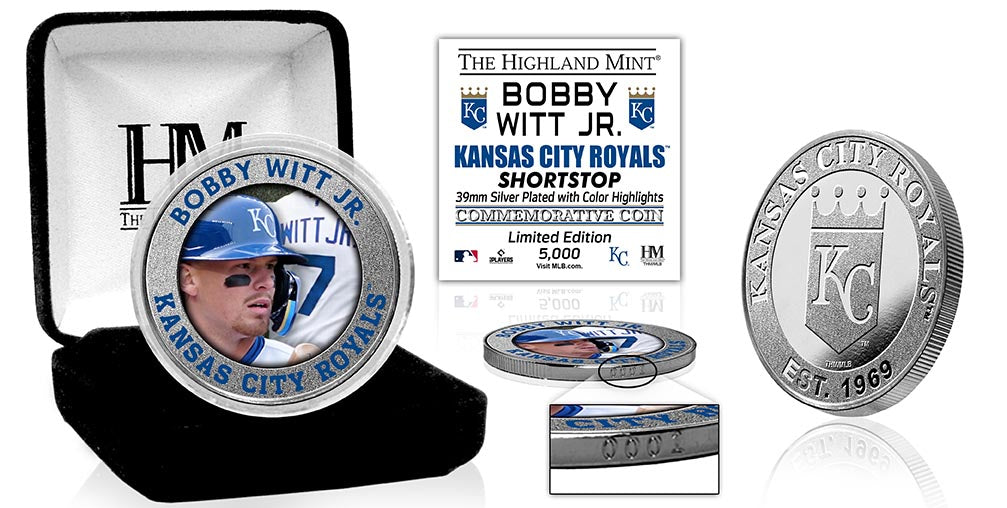 Bobby Witt Jr. Silver Color Coin - Sports Collectibles, Sports Memorabilia, Sports Fan Shop, Sports Gifts