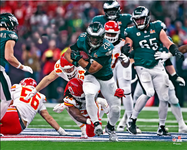 Saquon Barkley Super Bowl LIX Philadelphia Eagles Action Photo - Sports Collectibles, Sports Memorabilia, Sports Fan Shop, Sports Gifts