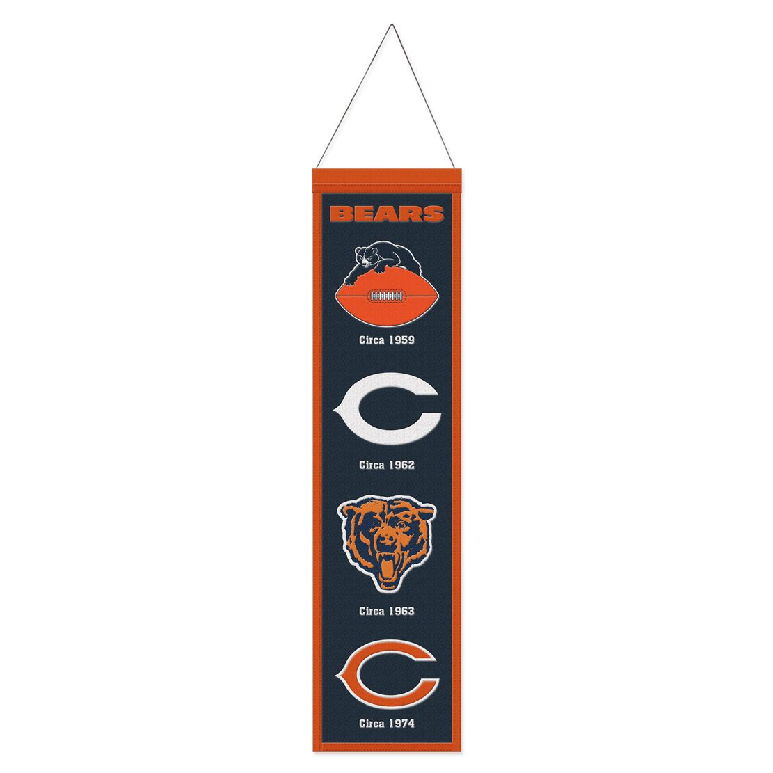 Chicago Bears 8" x 32" Wool Banner - Sports Collectibles, Sports Memorabilia, Sports Fan Shop, Sports Gifts