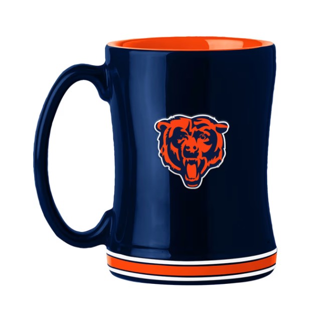 Chicago Bears Logo Relief Coffee Mug with Bears Logo - Sports Collectibles, Sports Memorabilia, Sports Fan Shop, Sports Gifts