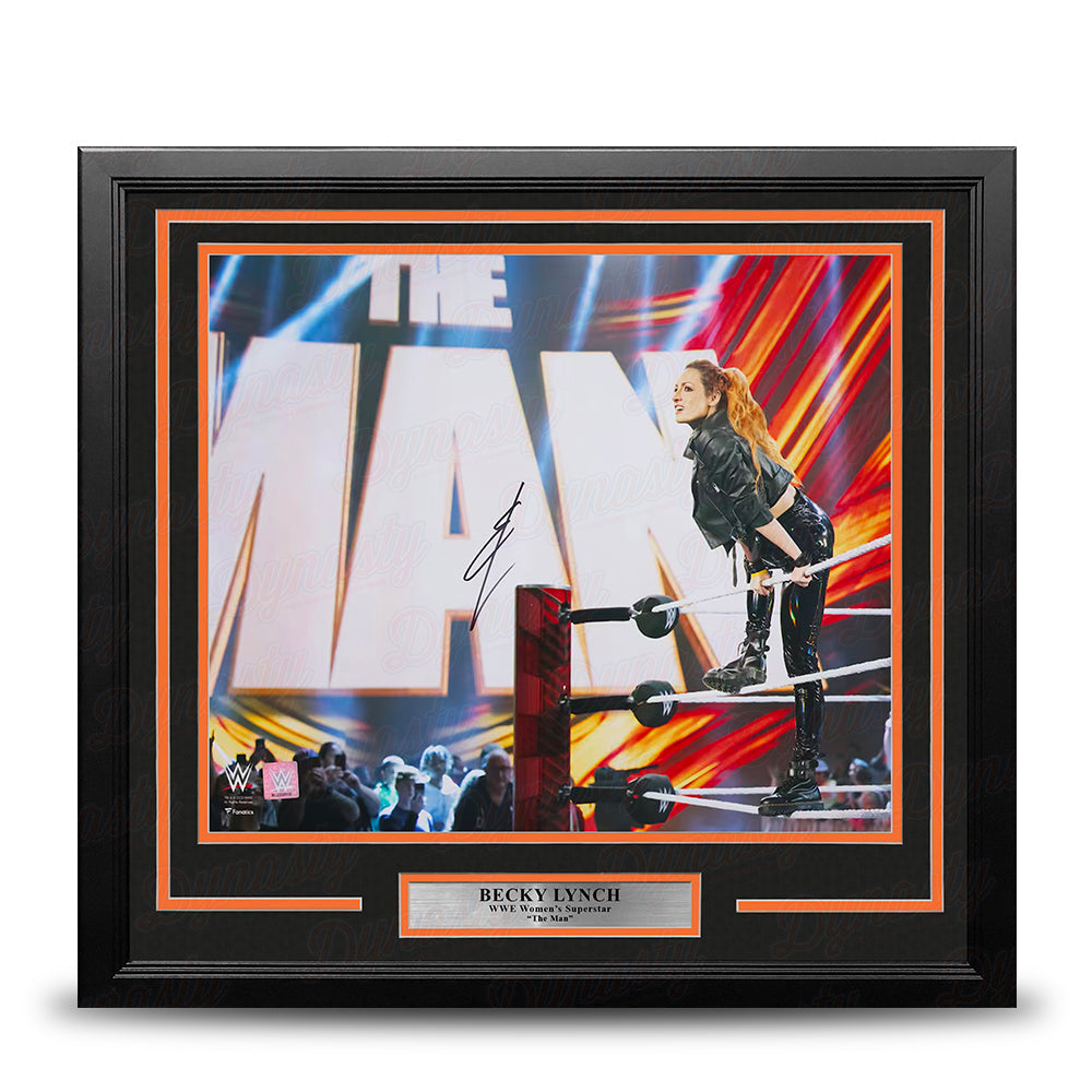 Becky Lynch The Man Entrance Autographed 16" x 20" Framed WWE Wrestling Photo - Sports Collectibles, Sports Memorabilia, Sports Fan Shop, Sports Gifts