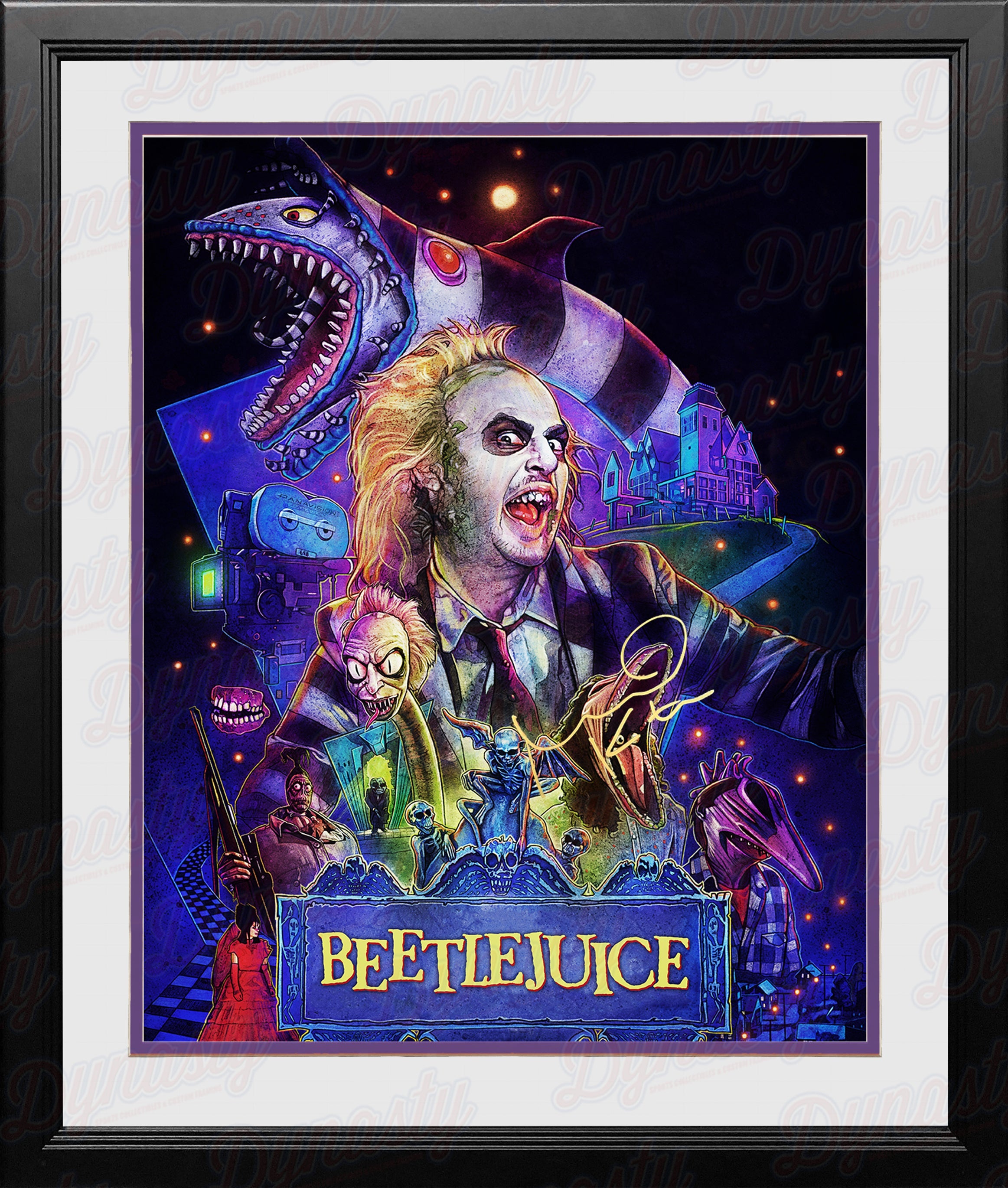 Michael Keaton Framed Autographed 16x20 Photo Collage "Beetlejuice" - Sports Collectibles, Sports Memorabilia, Sports Fan Shop, Sports Gifts