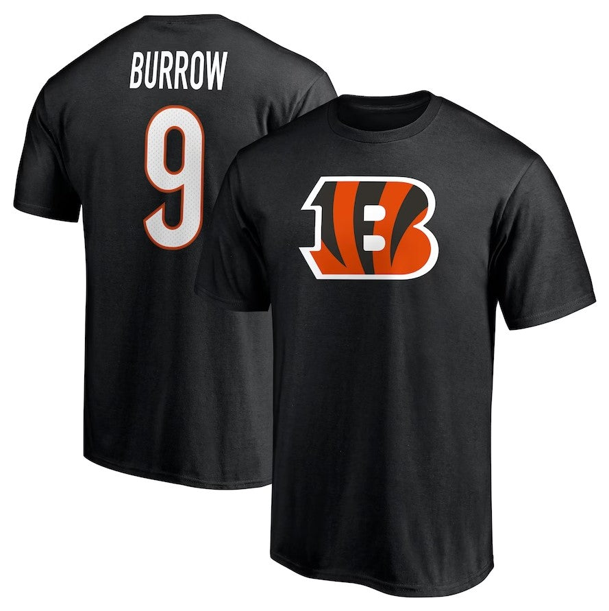 Joe Burrow Cincinnati Bengals Player Icon Black T-Shirt - Sports Collectibles, Sports Memorabilia, Sports Fan Shop, Sports Gifts