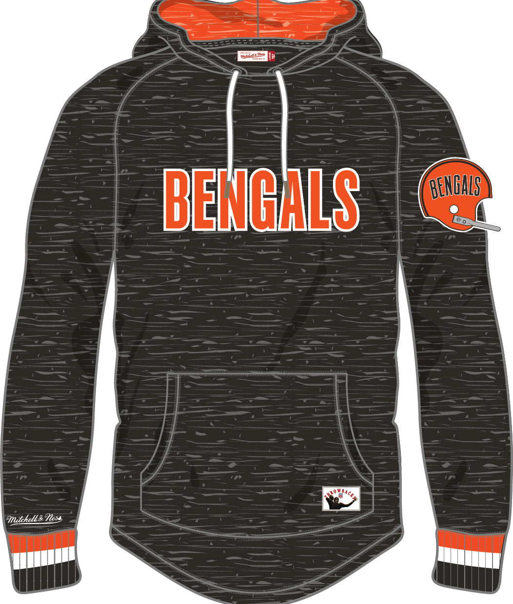 Cincinnati Bengals Mitchell & Ness Legendary Slub Long-Sleeve Hoodie - Sports Collectibles, Sports Memorabilia, Sports Fan Shop, Sports Gifts