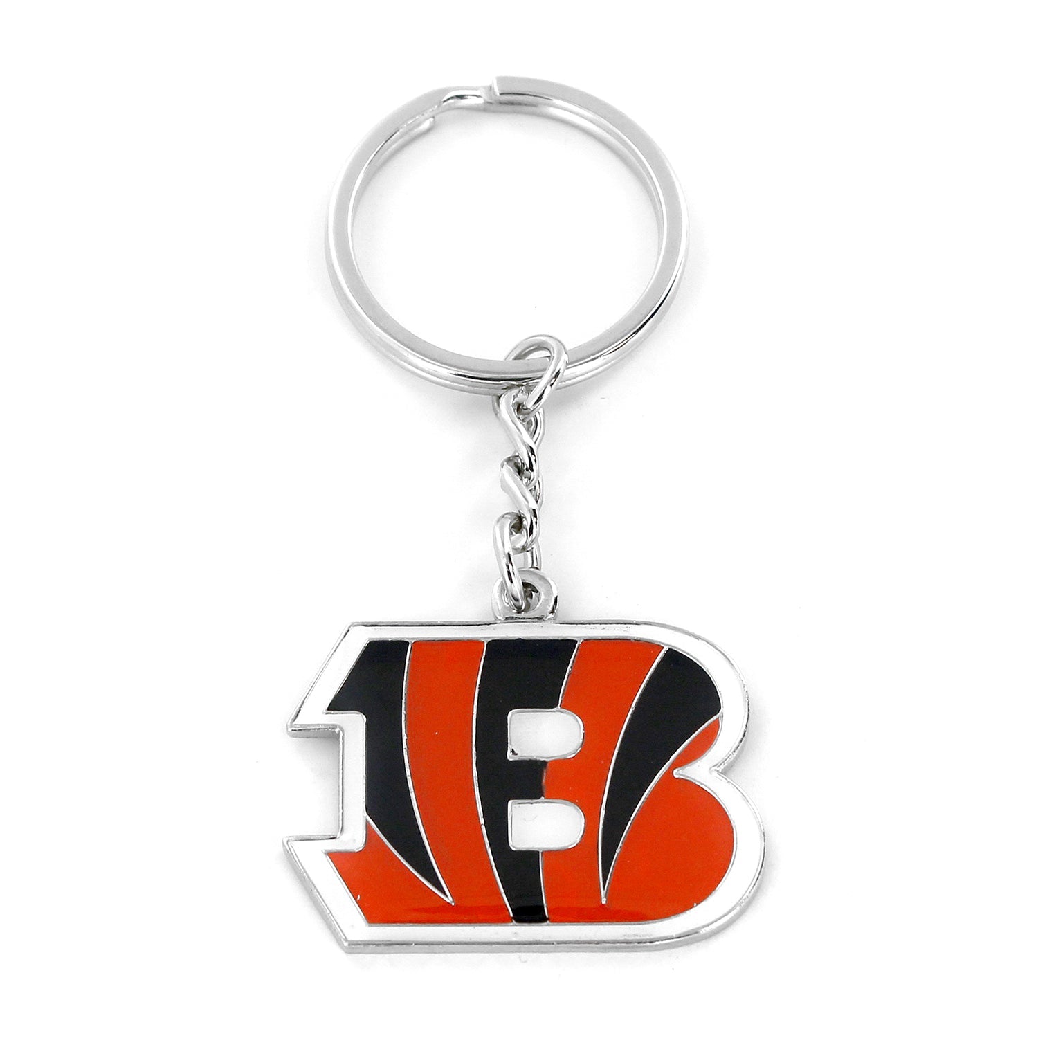Cincinnati Bengals Metal Logo Keychain - Sports Collectibles, Sports Memorabilia, Sports Fan Shop, Sports Gifts