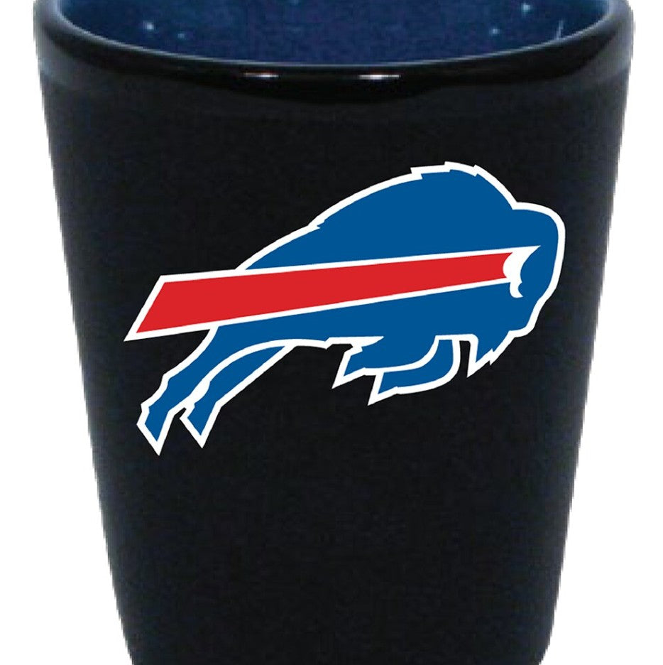 Buffalo Bills Matte Black/Inner Color Shot Glass - Sports Collectibles, Sports Memorabilia, Sports Fan Shop, Sports Gifts