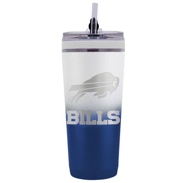 Buffalo Bills 26 oz Stainless Steel Ice Shaker Bottle - Sports Collectibles, Sports Memorabilia, Sports Fan Shop, Sports Gifts