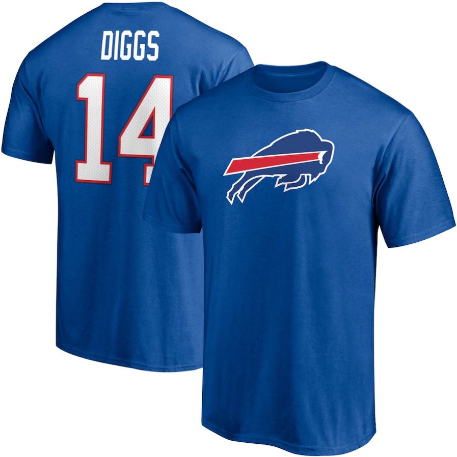 Stefon Diggs Buffalo Bills Player Icon Royal Blue T-Shirt - Sports Collectibles, Sports Memorabilia, Sports Fan Shop, Sports Gifts