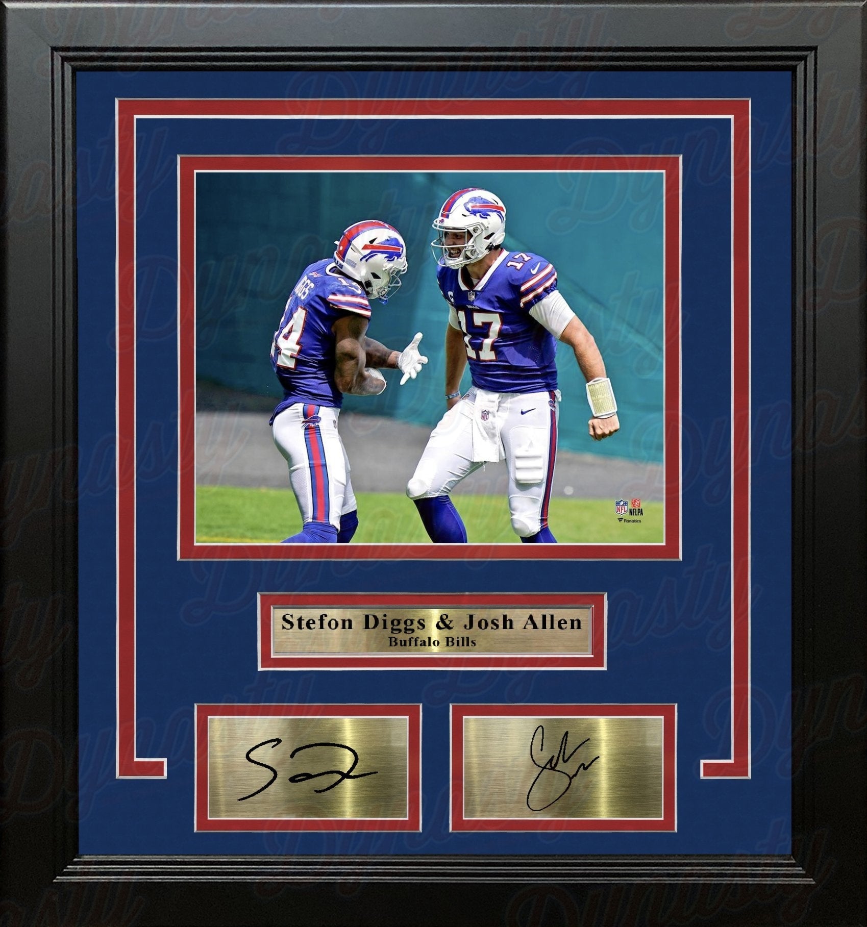 Stefon Diggs & Josh Allen Buffalo Bills 8" x 10" Framed Football Photo with Engraved Autographs - Sports Collectibles, Sports Memorabilia, Sports Fan Shop, Sports Gifts
