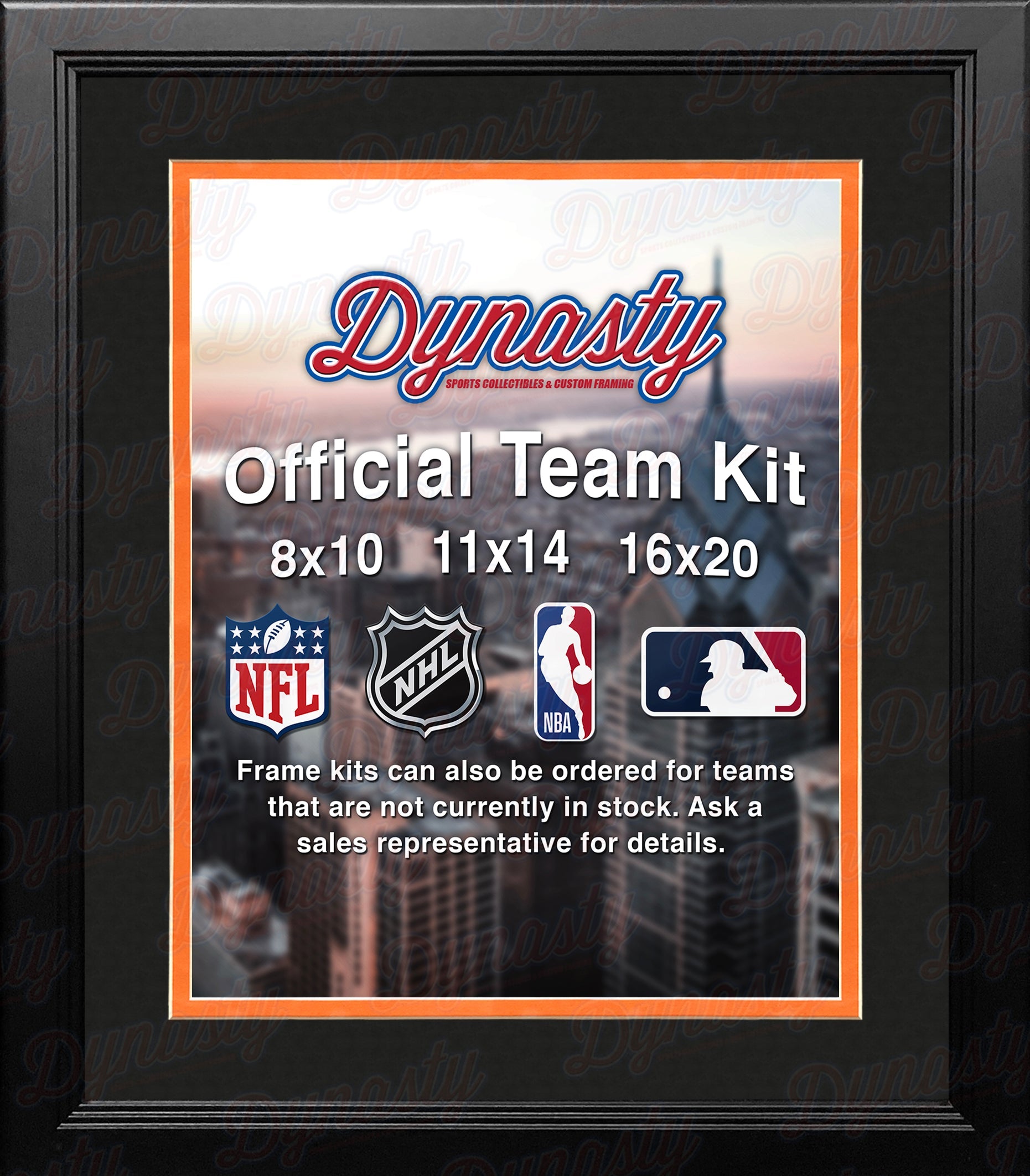 NHL Hockey Photo Picture Frame Kit - Anaheim Ducks (Black Matting, Orange Trim) - Sports Collectibles, Sports Memorabilia, Sports Fan Shop, Sports Gifts