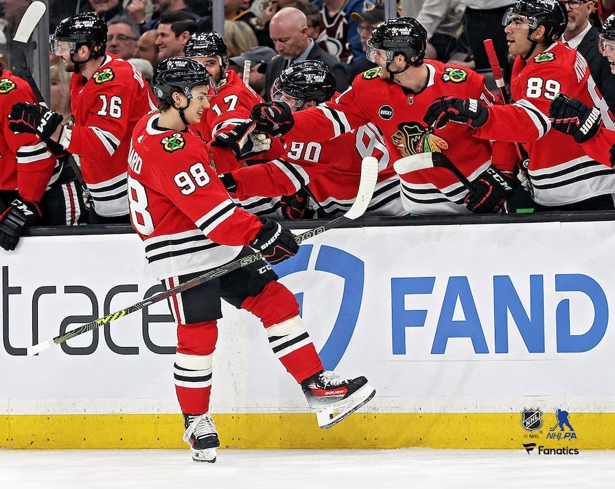 Connor Bedard First NHL Goal Chicago Blackhawks 8" x 10" Hockey Photo - Sports Collectibles, Sports Memorabilia, Sports Fan Shop, Sports Gifts