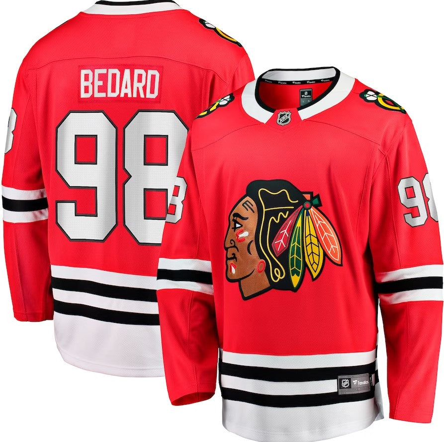 Connor Bedard Chicago Blackhawks Home Breakaway Player Jersey - Red - Sports Collectibles, Sports Memorabilia, Sports Fan Shop, Sports Gifts