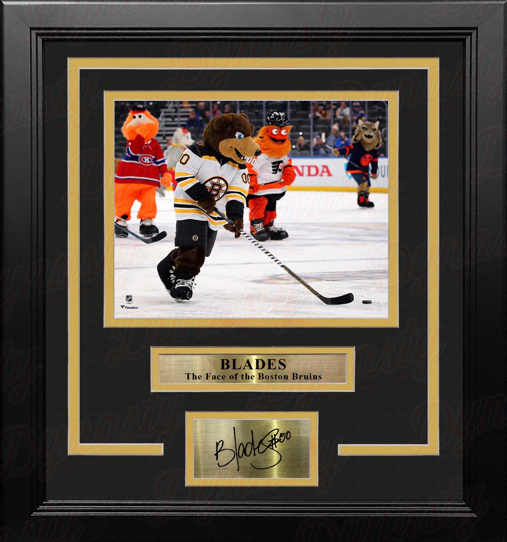 Blades Skating on the Ice Boston Bruins 8" x 10" Framed Mascot Photo with Engraved Autograph - Sports Collectibles, Sports Memorabilia, Sports Fan Shop, Sports Gifts
