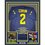 Framed Autographed/Signed Blake Corum Michigan 35x39 Blue Stat College Football Jersey Beckett BAS COA