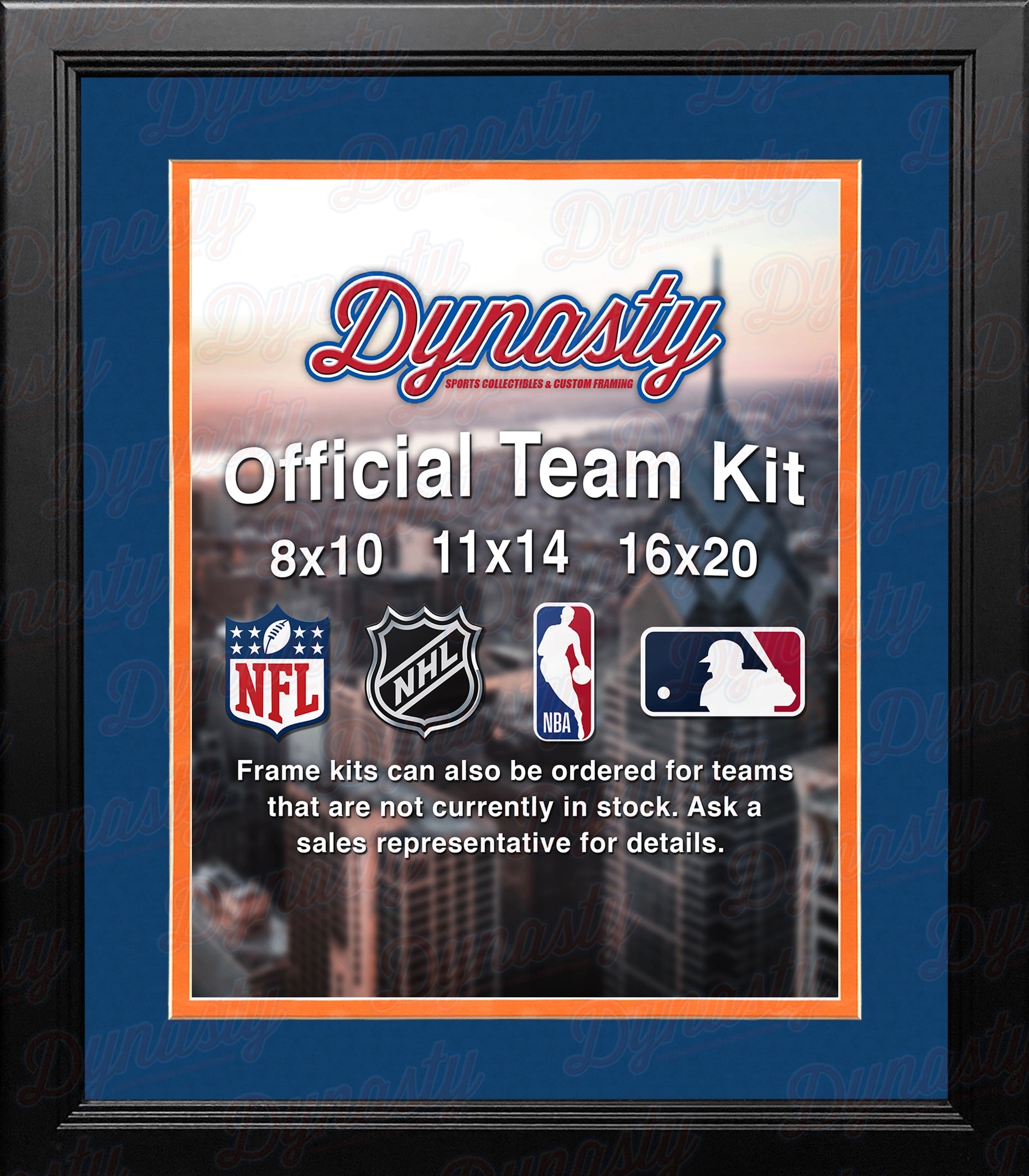 NBA Basketball Photo Picture Frame Kit - Cleveland Cavaliers (Blue Matting, Orange Trim) - Sports Collectibles, Sports Memorabilia, Sports Fan Shop, Sports Gifts