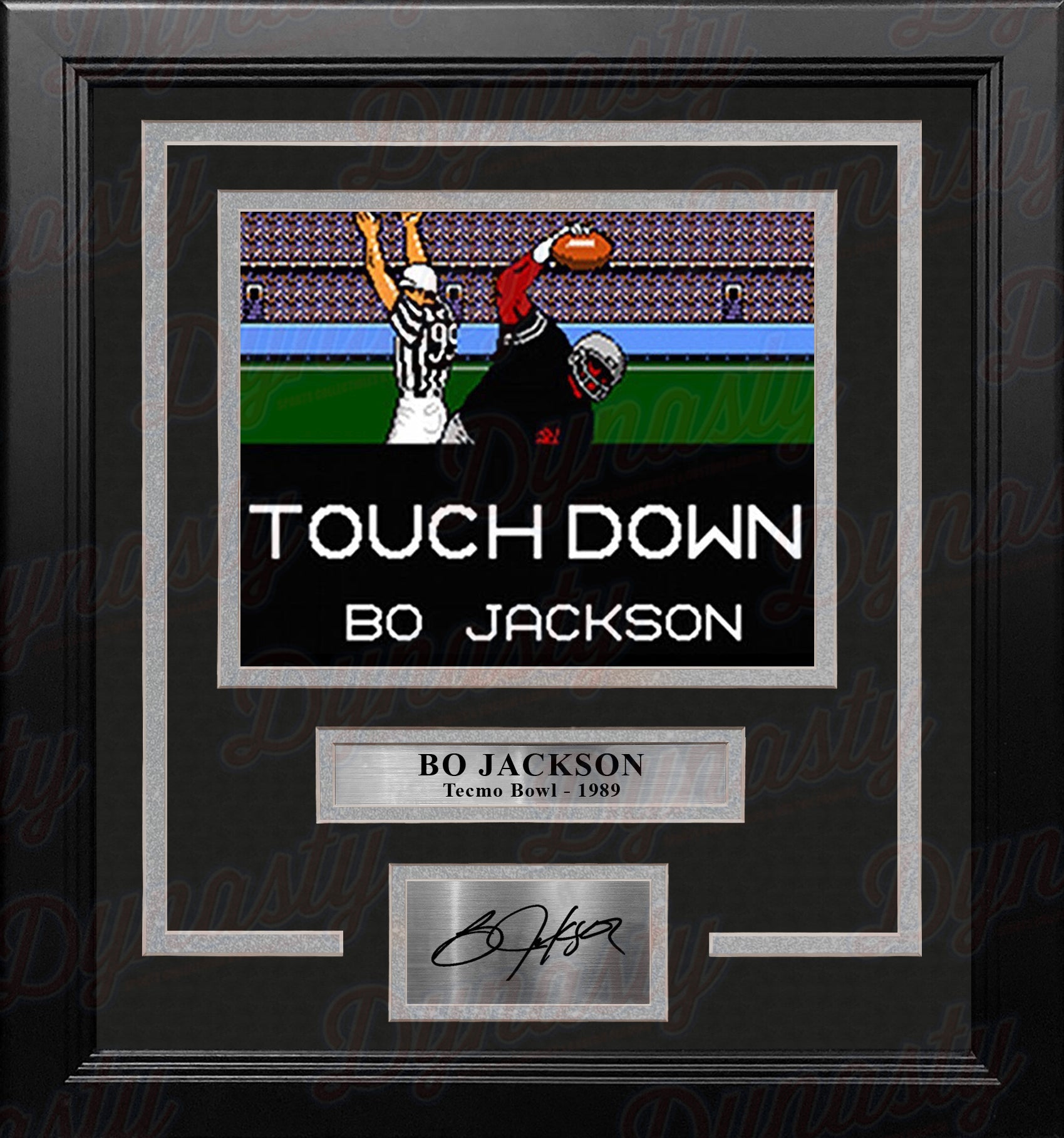 Bo Jackson Tecmo Bowl Touchdown 8" x 10" Framed Video Game Football Photo with Engraved Autograph - Sports Collectibles, Sports Memorabilia, Sports Fan Shop, Sports Gifts