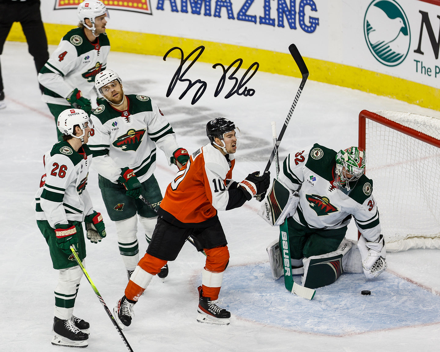 Bobby Brink First Career Goal Autographed Philadelphia Flyers 8" x 10" Hockey Photo - Sports Collectibles, Sports Memorabilia, Sports Fan Shop, Sports Gifts