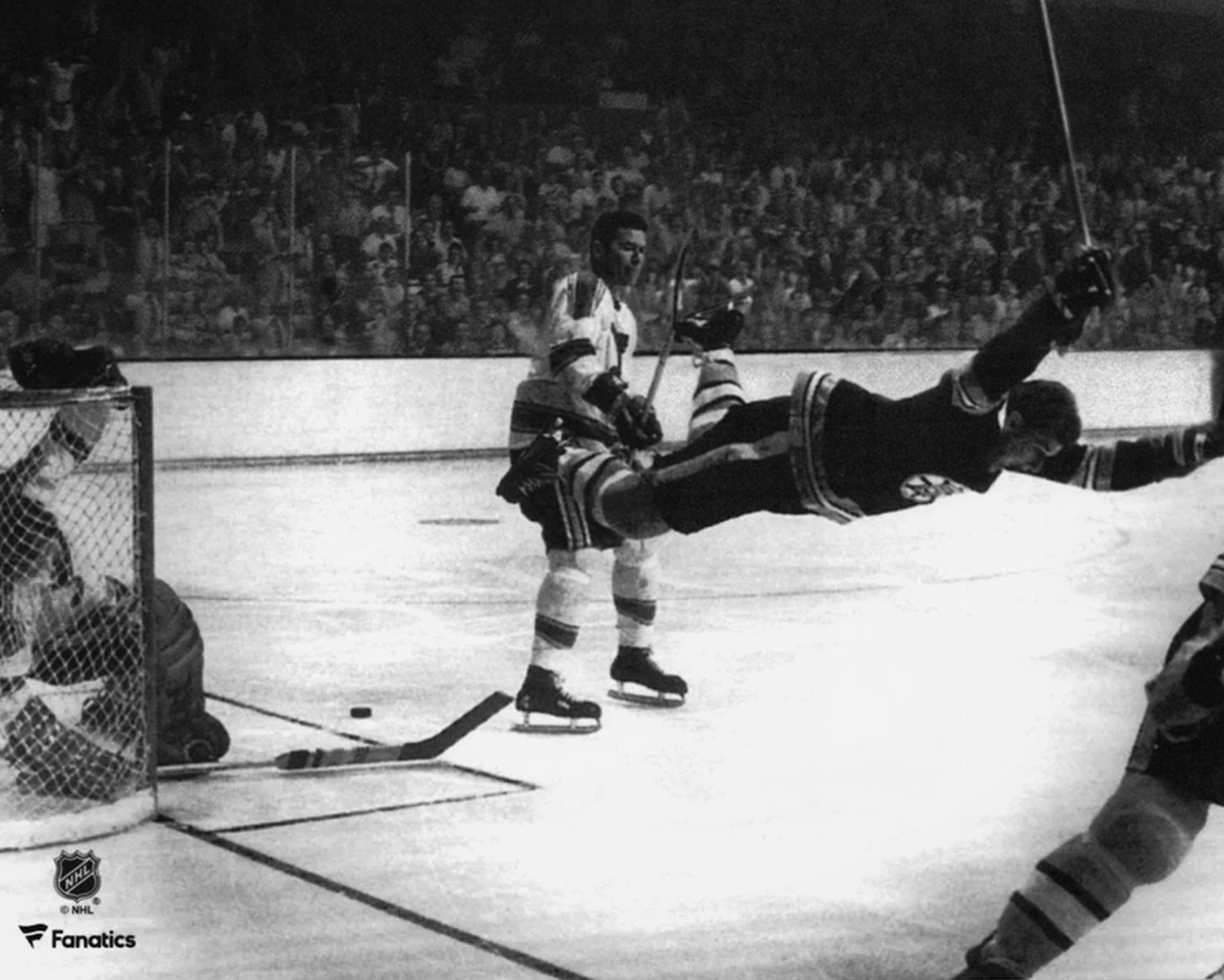 Bobby Orr Boston Bruins 1970 Stanley Cup Game-Winning Goal 8" x 10" Hockey Photo - Sports Collectibles, Sports Memorabilia, Sports Fan Shop, Sports Gifts