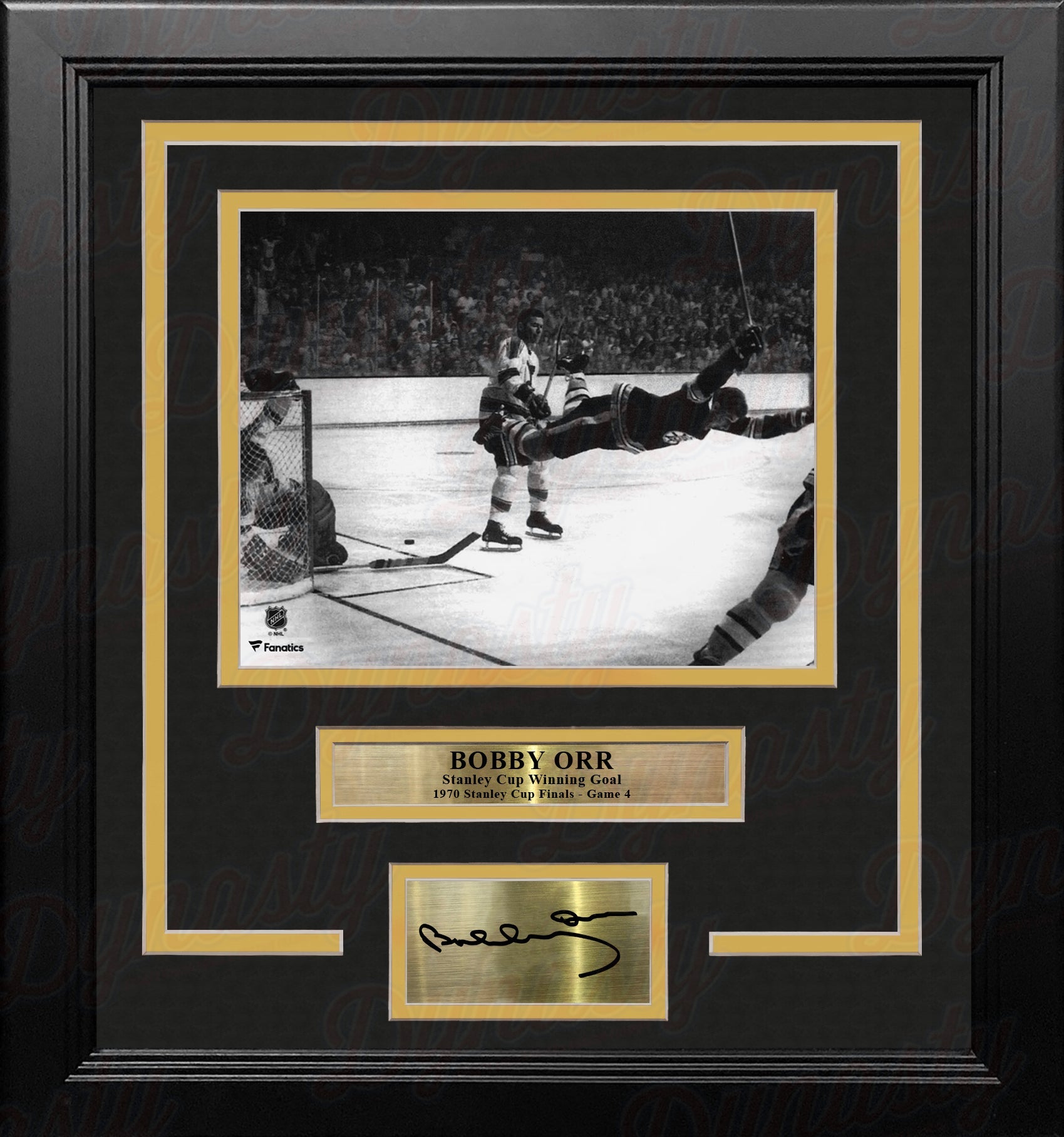 Bobby Orr Boston Bruins 1970 Stanley Cup Game-Winning Goal 8x10 Framed Photo with Engraved Autograph - Sports Collectibles, Sports Memorabilia, Sports Fan Shop, Sports Gifts