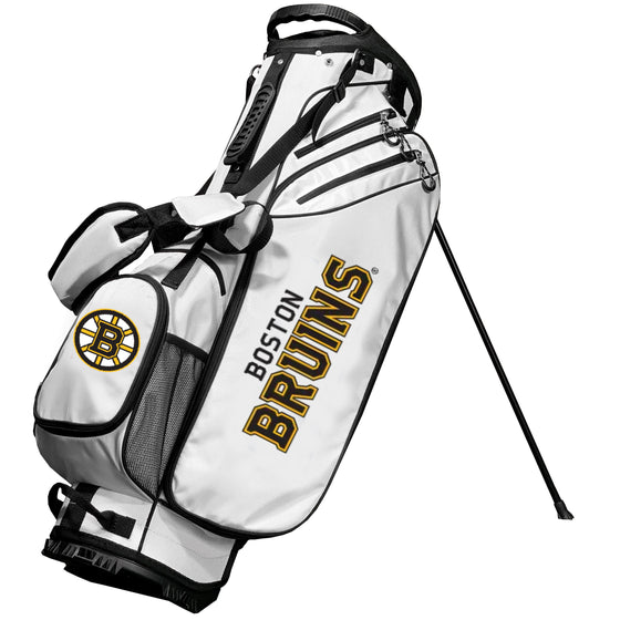 Boston Bruins Birdie Stand Golf Bag Wht - 757 Sports Collectibles