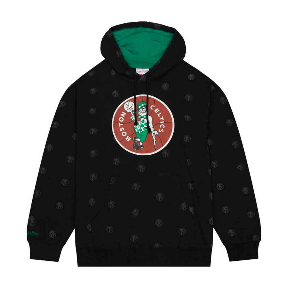 Boston Celtics Mitchell & Ness All Over Print Fleece Hoodie - Sports Collectibles, Sports Memorabilia, Sports Fan Shop, Sports Gifts