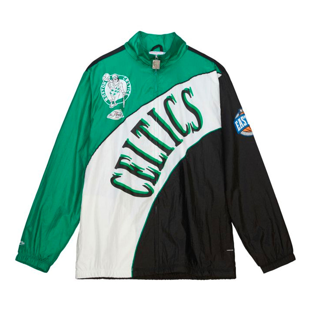 Boston Celtics Mitchell & Ness Arched Retro Lined Windbreaker - Sports Collectibles, Sports Memorabilia, Sports Fan Shop, Sports Gifts
