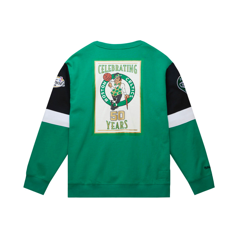 Boston Celtics Mitchell & Ness NBA All Over Crew 3.0 Sweatshirt - Sports Collectibles, Sports Memorabilia, Sports Fan Shop, Sports Gifts