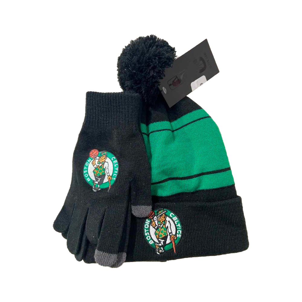 Boston Celtics Winter Hat & Gloves Gift Set - Sports Collectibles, Sports Memorabilia, Sports Fan Shop, Sports Gifts