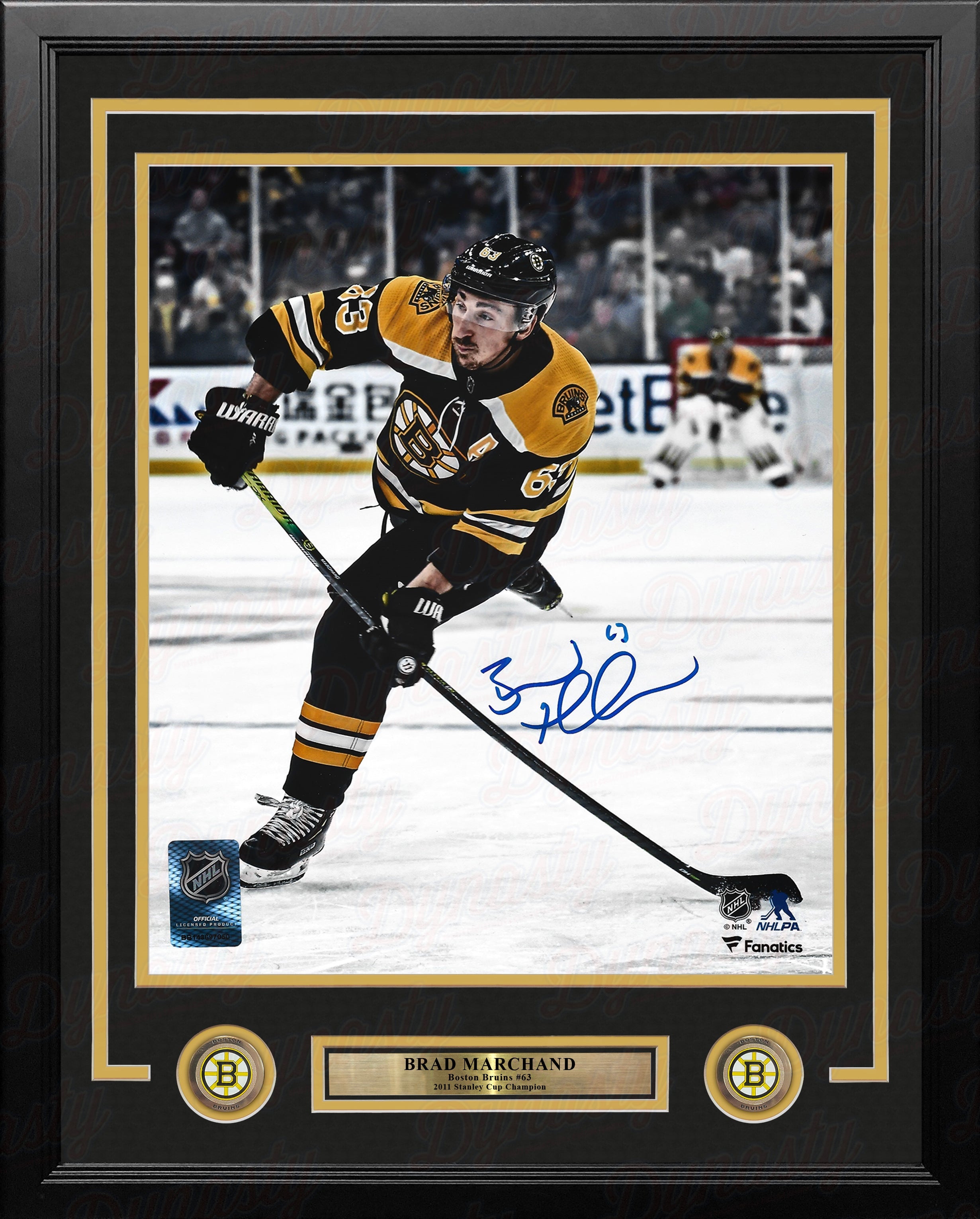 Brad Marchand Slapshot Boston Bruins Autographed 16" x 20" Framed Hockey Photo - Sports Collectibles, Sports Memorabilia, Sports Fan Shop, Sports Gifts