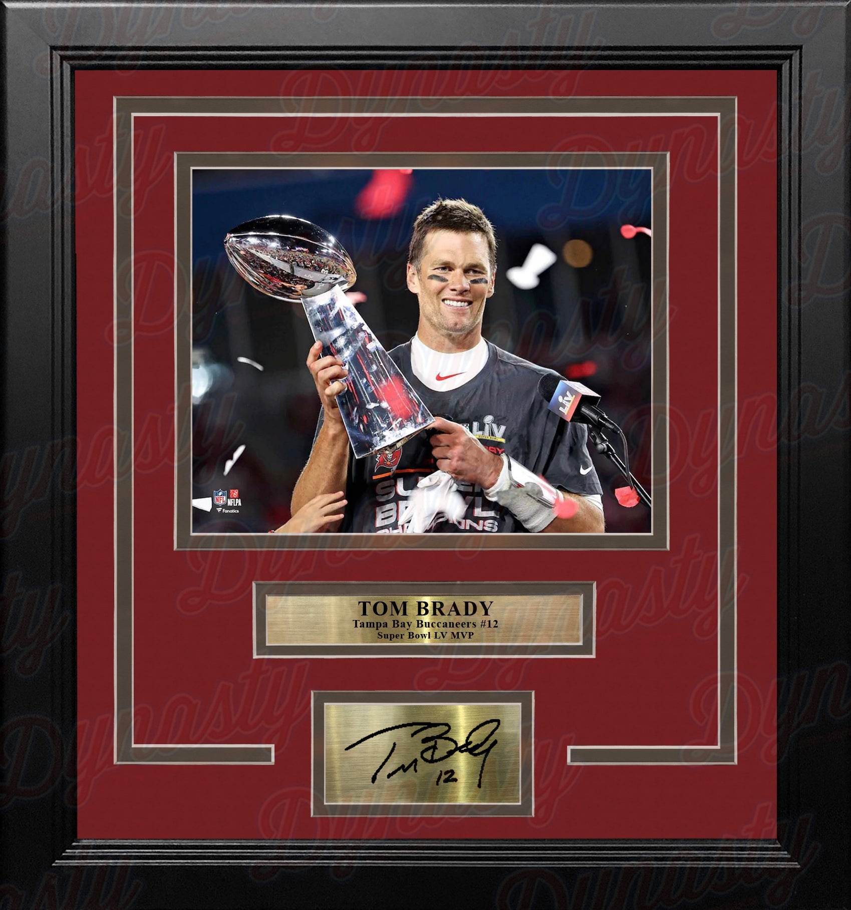 Tom Brady Super Bowl Champions Lombardi Trophy Tampa Bay Buccaneers 8" x 10" Football Photo with Engraved Autograph - Sports Collectibles, Sports Memorabilia, Sports Fan Shop, Sports Gifts