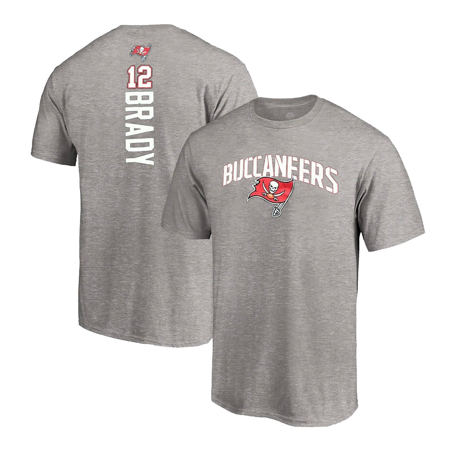 Tom Brady Tampa Bay Buccaneers Name & Number Charcoal T-Shirt - Sports Collectibles, Sports Memorabilia, Sports Fan Shop, Sports Gifts