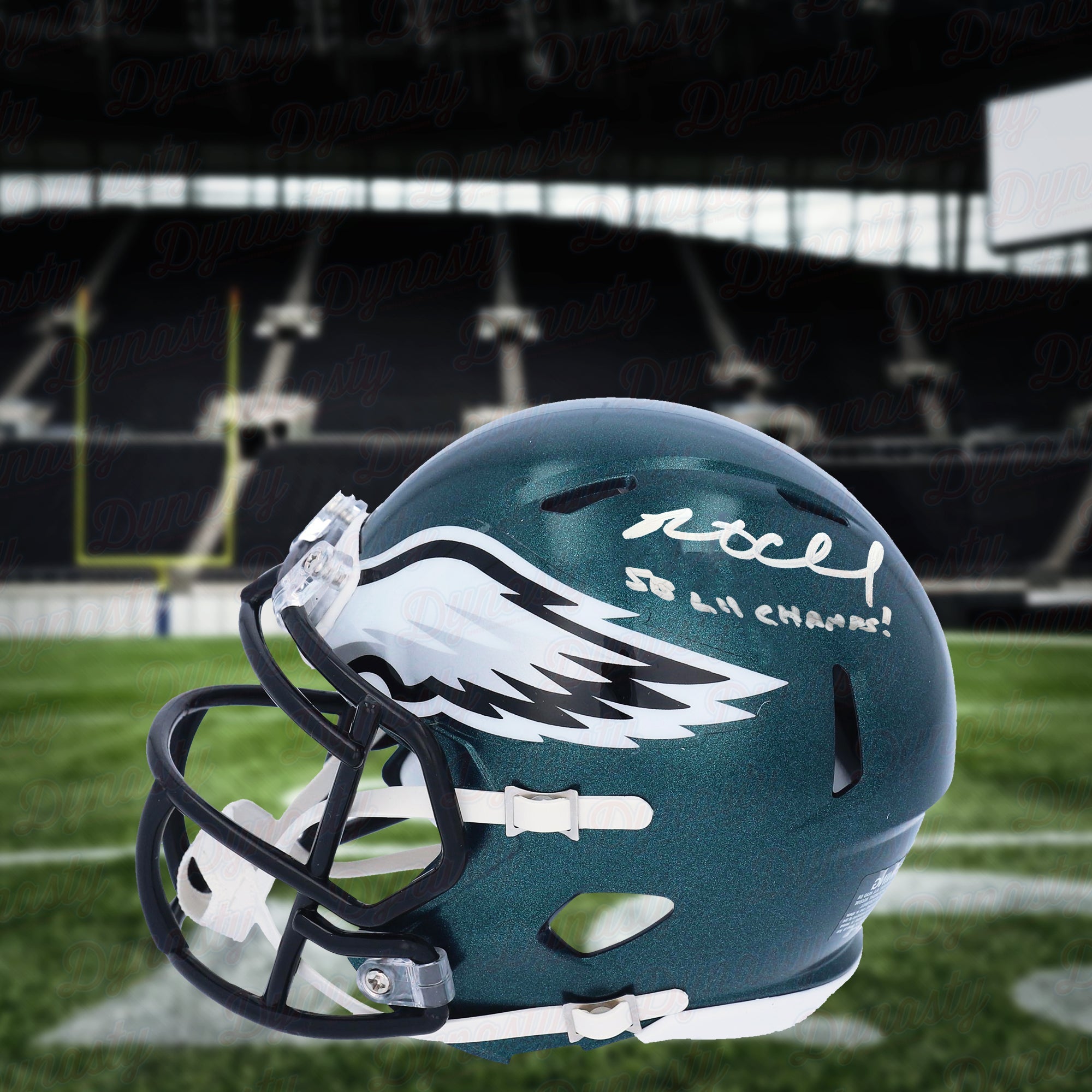 Brent Celek Philadelphia Eagles Autographed Football Mini-Helmet w/ Super Bowl Champions Inscription - Sports Collectibles, Sports Memorabilia, Sports Fan Shop, Sports Gifts