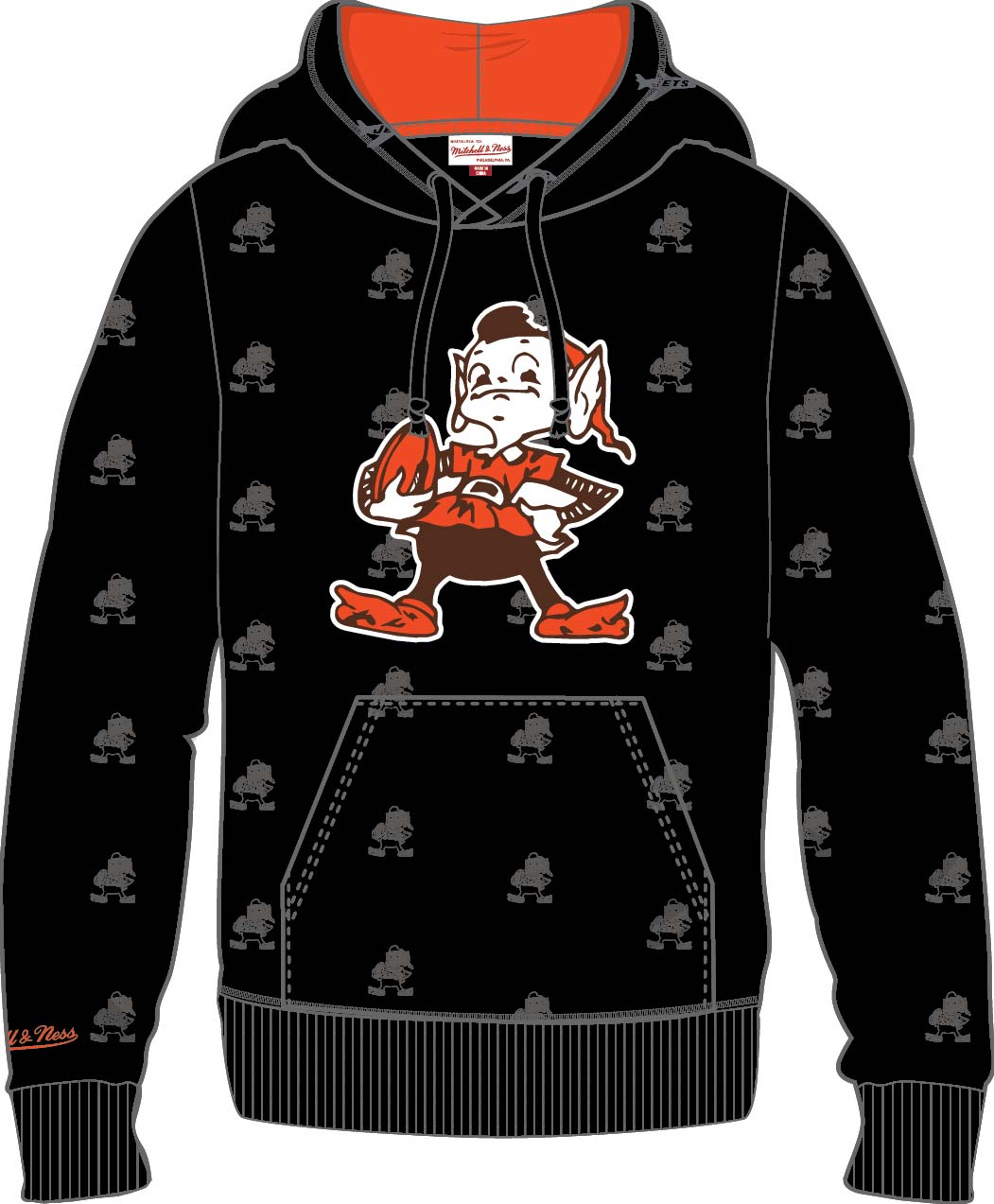 Cleveland Browns Mitchell & Ness All Over Print Fleece Hoodie - Sports Collectibles, Sports Memorabilia, Sports Fan Shop, Sports Gifts