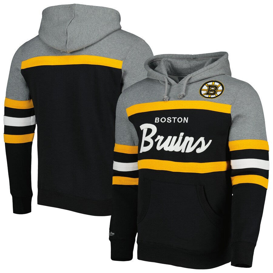 Boston Bruins Mitchell & Ness Head Coach Hoodie - Sports Collectibles, Sports Memorabilia, Sports Fan Shop, Sports Gifts