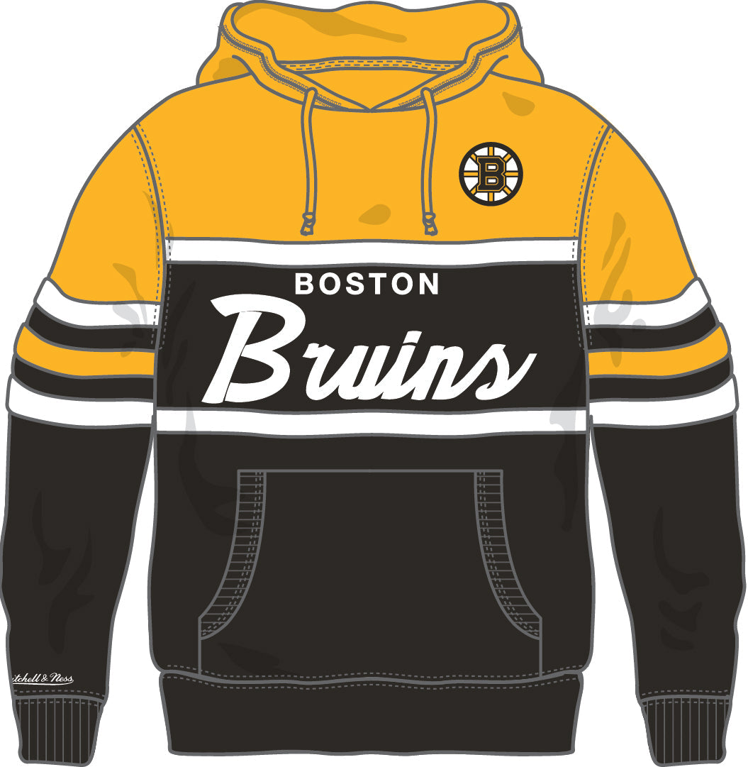 Boston Bruins Mitchell & Ness Head Coach Hoodie - Sports Collectibles, Sports Memorabilia, Sports Fan Shop, Sports Gifts