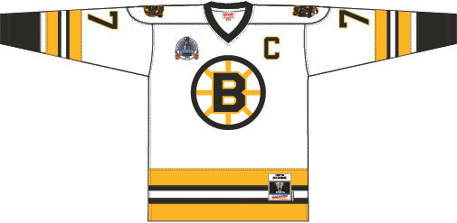 Ray Bourque Boston Bruins Mitchell & Ness White 1989/90 Captain Patch Blue Line Jersey - Sports Collectibles, Sports Memorabilia, Sports Fan Shop, Sports Gifts