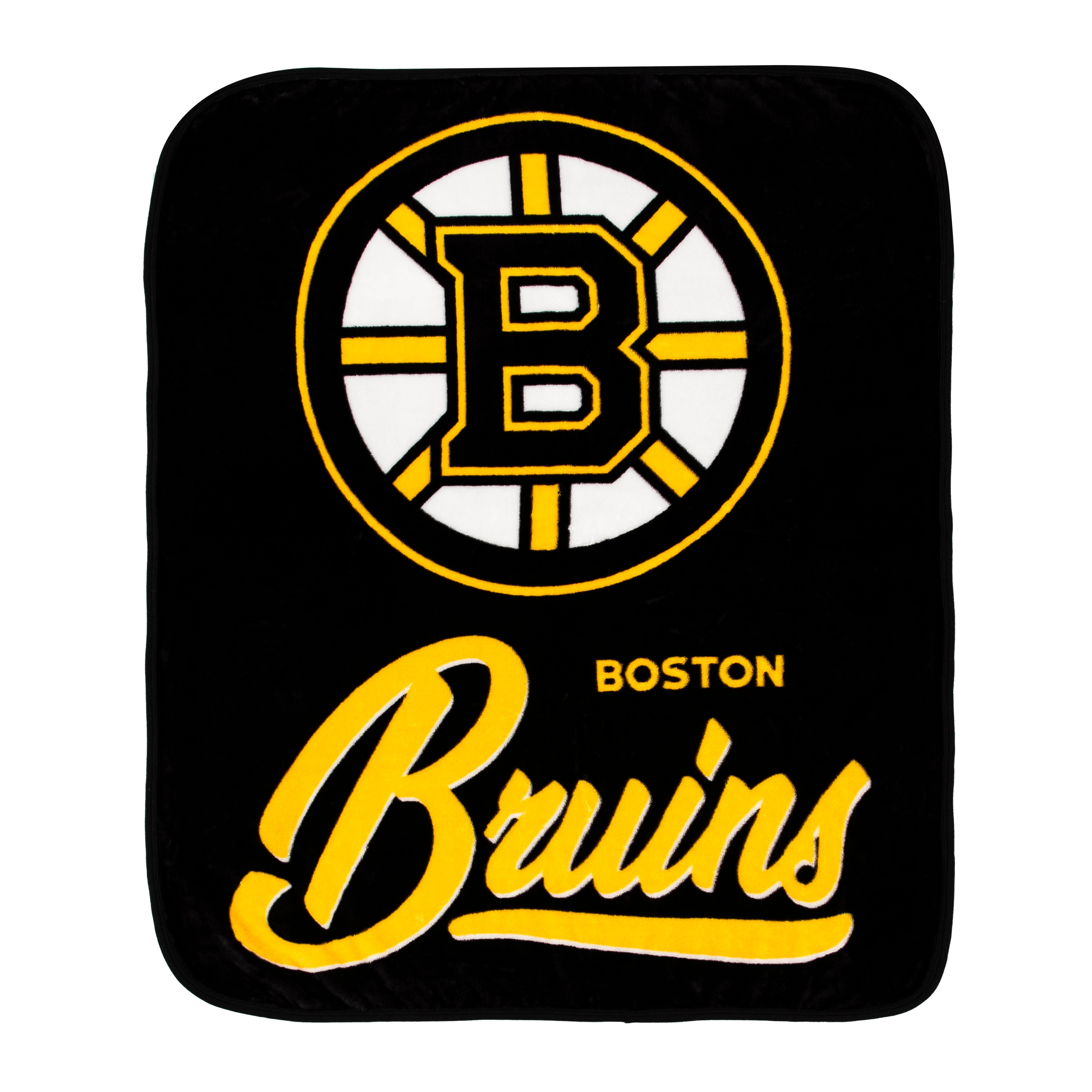 Boston Bruins 50" x 60" Signature Royal Plush Throw Blanket - Sports Collectibles, Sports Memorabilia, Sports Fan Shop, Sports Gifts