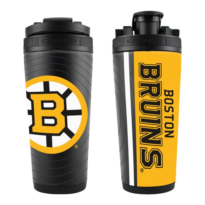 Boston Bruins Sonar 26 oz Stainless Steel Ice Shaker Bottle - Sports Collectibles, Sports Memorabilia, Sports Fan Shop, Sports Gifts