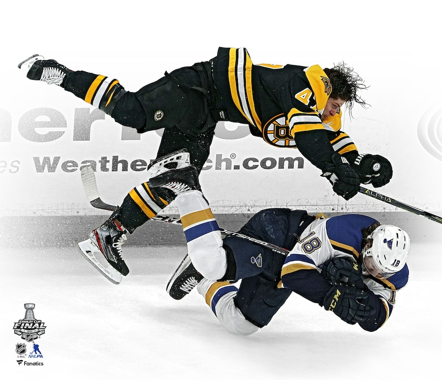 Torey Krug Boston Bruins 2019 Stanley Cup Finals Game 1 Hit 8" x 10" Hockey Photo - Sports Collectibles, Sports Memorabilia, Sports Fan Shop, Sports Gifts