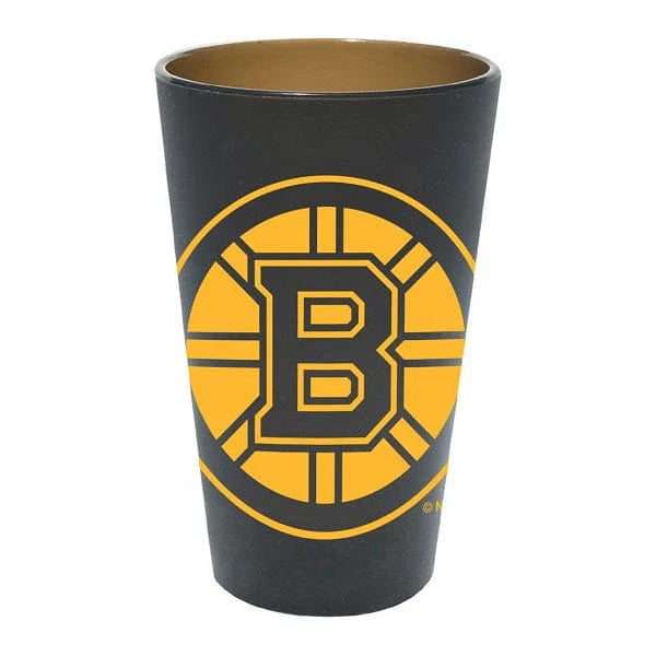 Boston Bruins Gold Silicone 16 oz. Pint Glass - Sports Gifts, Sports Memorabilia, Sports Collectibles, Fan Shop