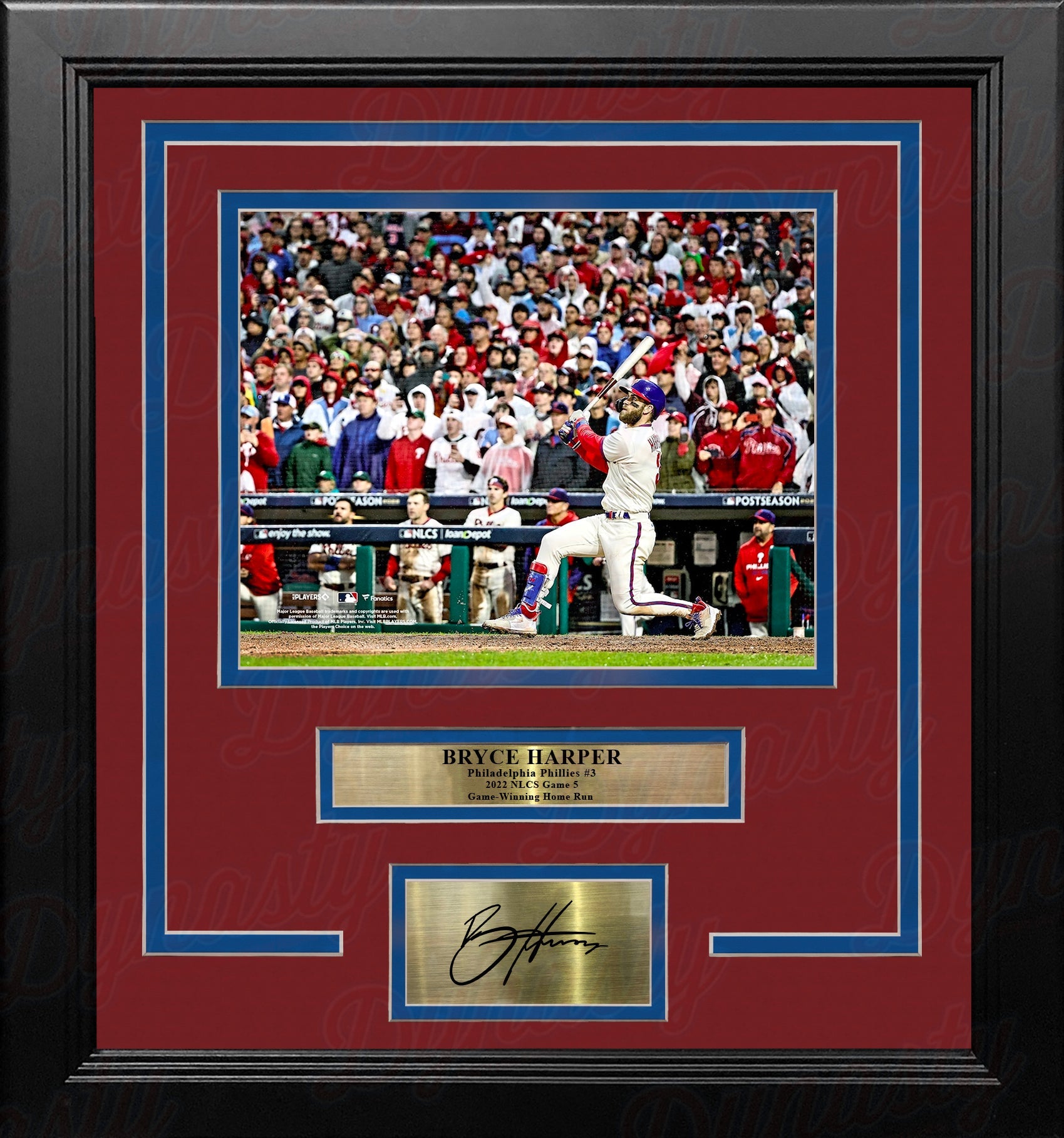 Bryce Harper NLCS Game 5 Home Run Philadelphia Phillies 8x10 Framed Photo with Engraved Autograph - Sports Collectibles, Sports Memorabilia, Sports Fan Shop, Sports Gifts
